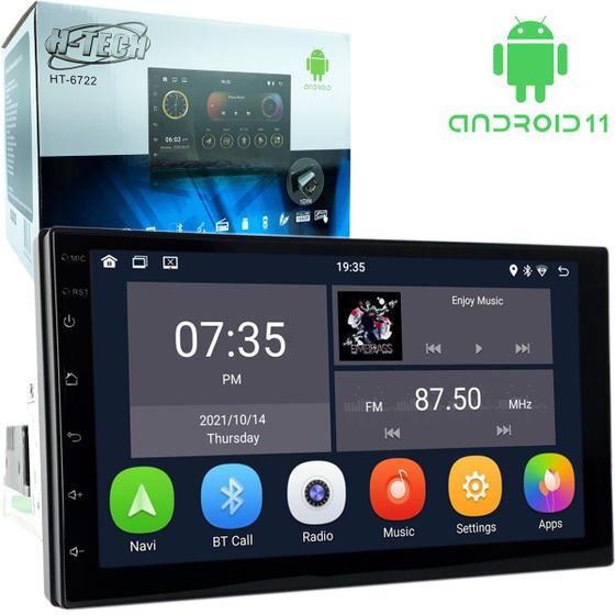 Central Multimidia H-Tech HT-6722 7pol 1Din 2Din Android 11 Menor preço em Central Multimidia H-Tech HT-6722 7pol 1Din 2Din Android 11