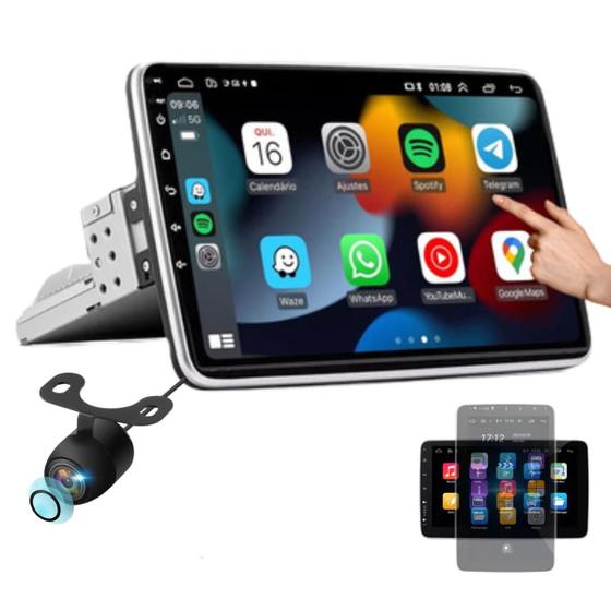 Imagem de Central Multimidia H-tech Tela 10.1 C/câmera 1din Android 12