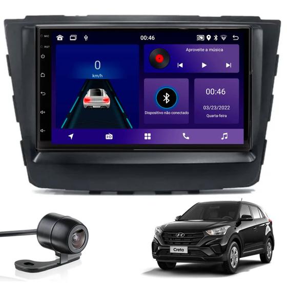 Imagem de Central Multimídia Hyundai Creta PCD Tela IPS de 7" Polegadas Quad Core 2GB Carplay e Android Auto GPS + Câmera de ré