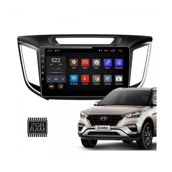 Imagem de Central multimidia jr8 hyundai creta android 8.1 9" zta9180t