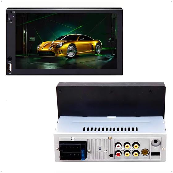 Imagem de Central Multimídia MP5 1 DIN 7 pol USB SD Card AUX Bluetooth Radio Espelhamento Android IOS FULL TOUCH HT-2700 H-Tech