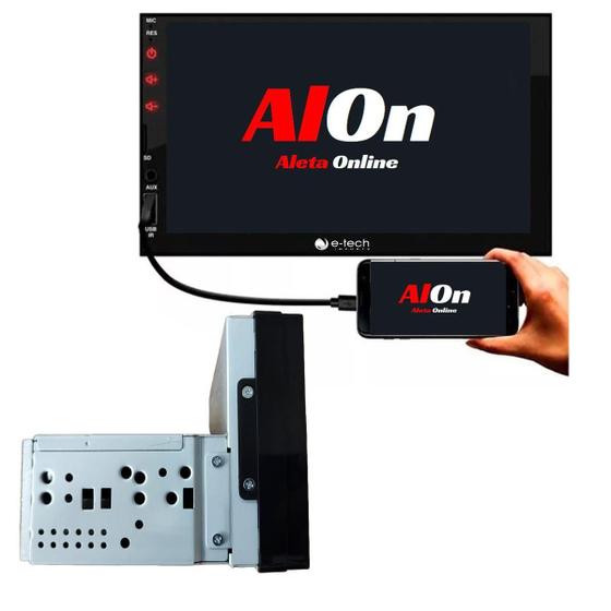Imagem de Central Multimídia Mp5 1 Din Espelhamento Bluetooth Usb Fm