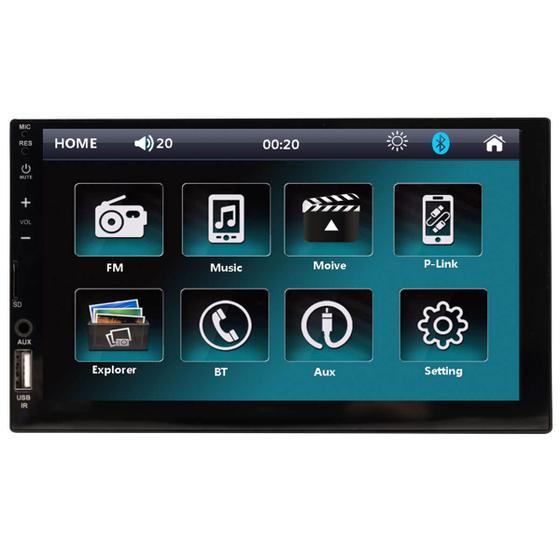 Central Multimídia MP5 2 Din Bluetooth Usb Espelhamento Android IOS Menor preço em Central Multimídia MP5 2 Din Bluetooth Usb Espelhamento Android IOS