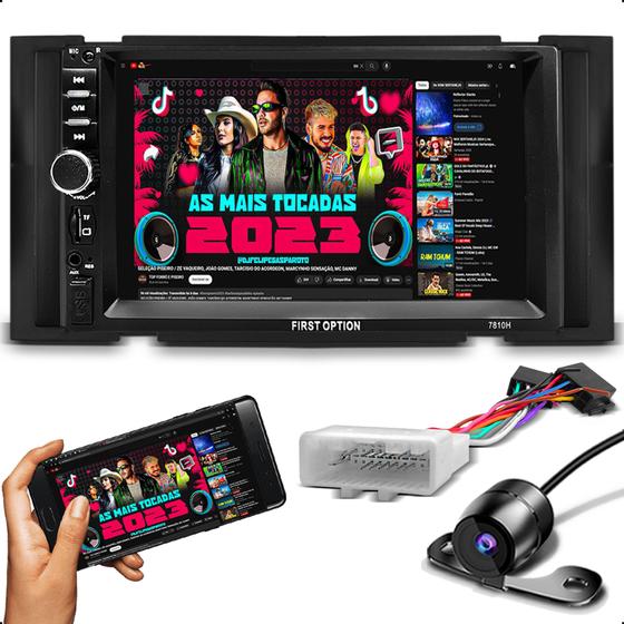 Imagem de Central Multimídia Mp5 2 Din Plug Play para March Versa Sentra Com Espelhamento Android Ios + Câmera