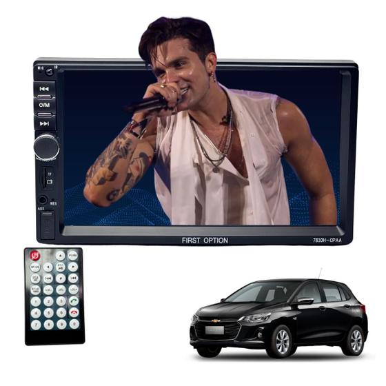 Imagem de Central Multimidia MP5 CarPlay Android Auto 2 Din 7 Polegadas Onix 2012 2013 2014 2015 2016 até 2020