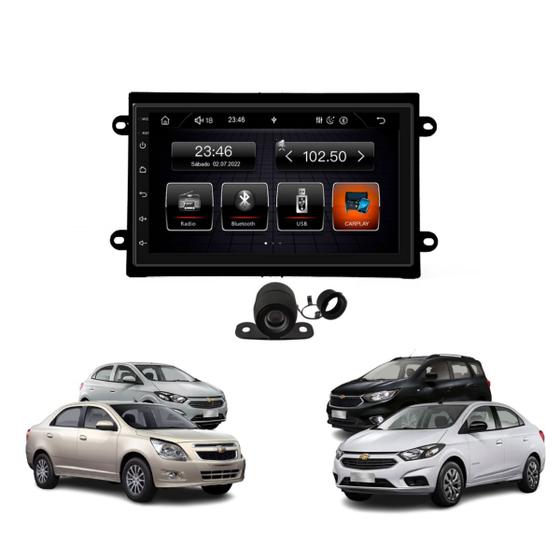 Imagem de Central Multimídia MP5 Carplay Bluetooth USB 7 Polegadas Touch Câmera Ré GM Onix Prisma Cobalt 2 DIN