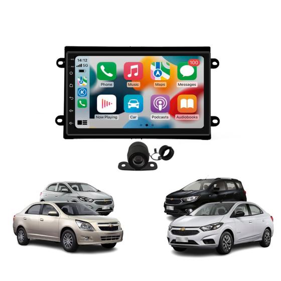 Imagem de Central Multimídia MP5 Carplay Sem Fio Android 12 BT Touch Câmera Ré GM Onix Prisma Cobalt 2 DIN