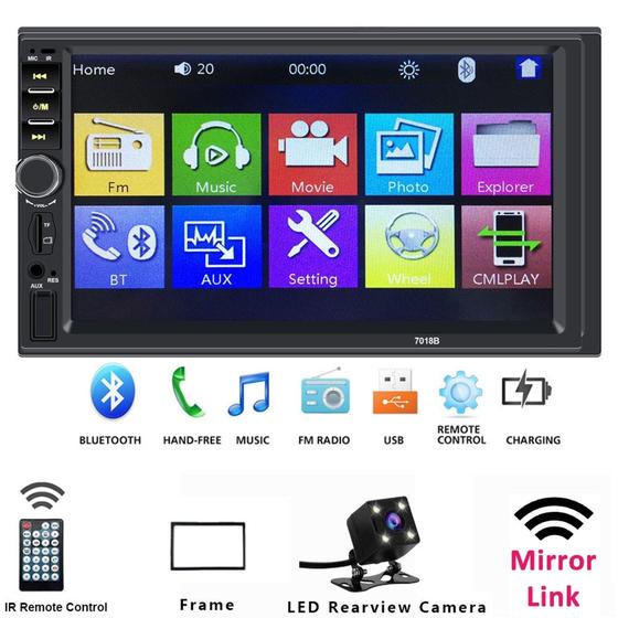 Imagem de Central Multimídia MP5 com Bluetooth, Porta usb, sd e Espelhamento Via Cabo LE-6310 LELONG