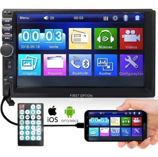 Central Multimídia Mp5 Espelhamento Bluetooth 2din Universal+ Câmera Ré Menor preço em Central Multimídia Mp5 Espelhamento Bluetooth 2din Universal+ Câmera Ré