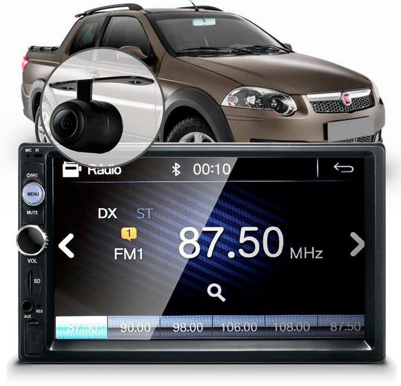 Imagem de Central Multimídia Mp5 Fiat Strada Camera Bluetooth Espelhamento