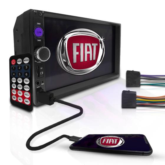 Imagem de Central Multimidia Mp5 Universal 2din Mp5 Bt Espelha Dvd Fiat