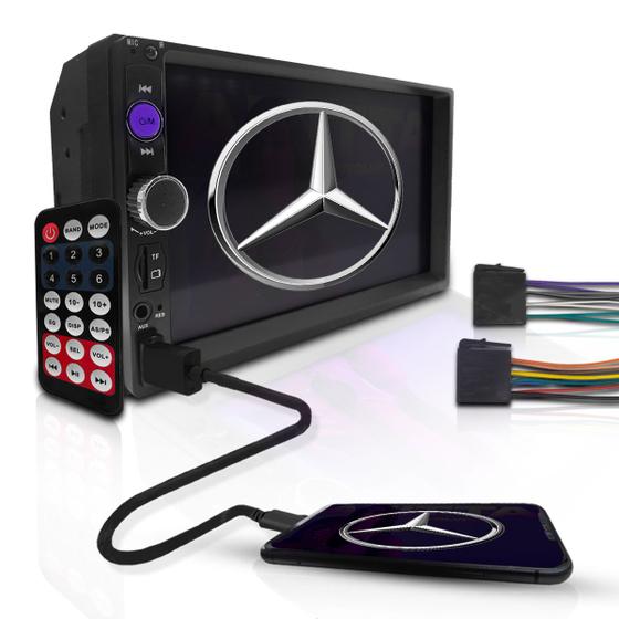 Imagem de Central Multimidia Mp5 Universal 2din Mp5 Bt Espelha Dvd Mercedes