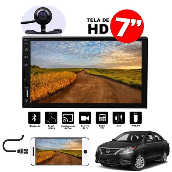 Imagem de Central Multimídia MP5 Versa 2013 2014 2015 2016 2017 2018 2019 Bluetooth Usb Espelhamento Android IOS Câmera de ré
