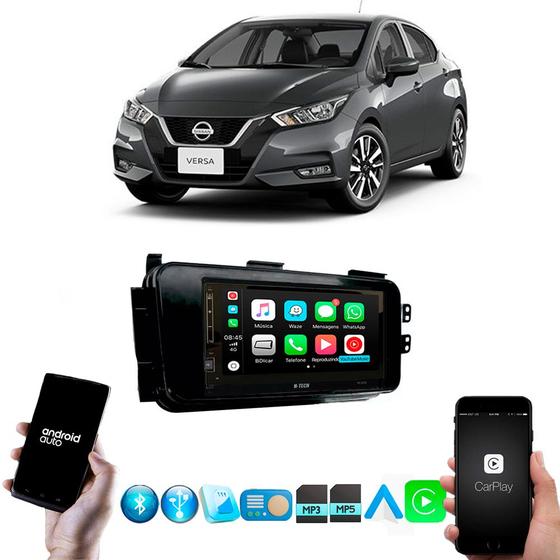 Central Multimídia MP5 Versa 2021 2022 Nissan Android Auto Carplay