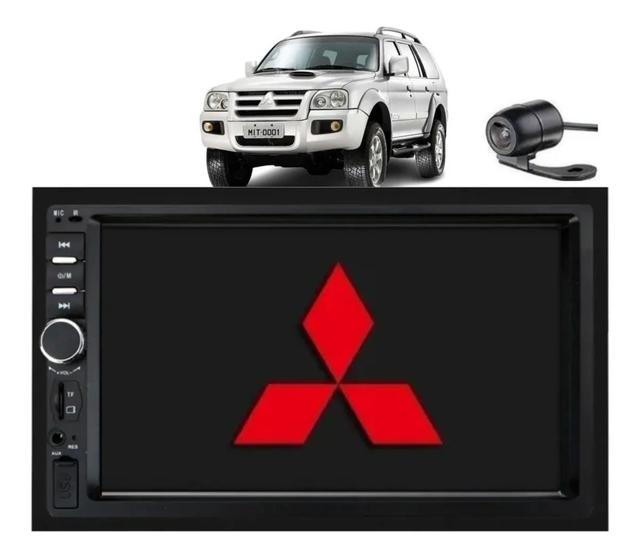 Imagem de Central Multimidia Pajero Sport 2004 2005 2006 2007 2008 2009 2010 2011 Mp5 Moldura Câmera