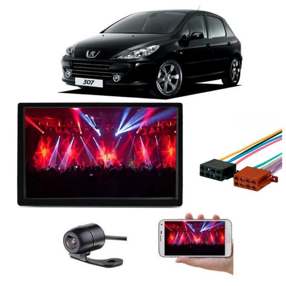 Imagem de Central Multimidia Peugeot 307 2001 a 2010 Espelhamento Android e Ios Bluetooth Moldura Câmera de Ré