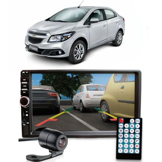 Imagem de Central Multimidia Prisma 2013 2014 2015 2016 Espelhamento Android e Ios Bluetooth Câmera de Ré