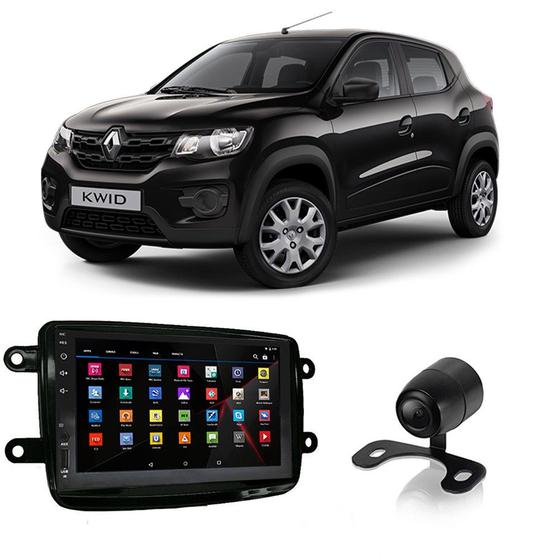 Central Multimídia Renault Kwid 2017 a 2020 Espelhamento iOS Android