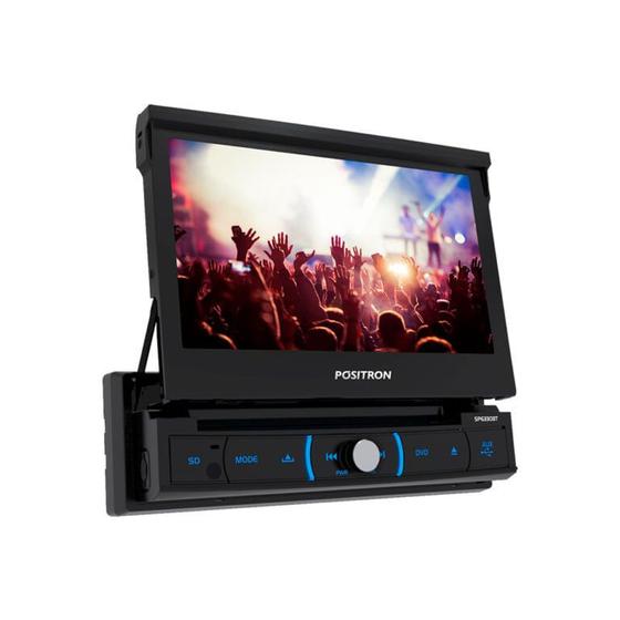 Imagem de Central Multimidia Retrátil Pósitron SP6330BT 7” 1 Din Espelhamento Android Bluetooth DVD MP3 SD USB