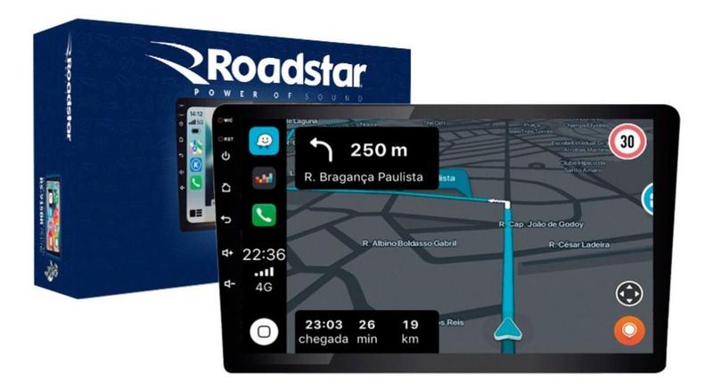 Imagem de Central Multimídia Roadstar RS915BR Prime Android 9  Carplay BT/GPS/Espelhamento/USB/FM - 2GB Ram