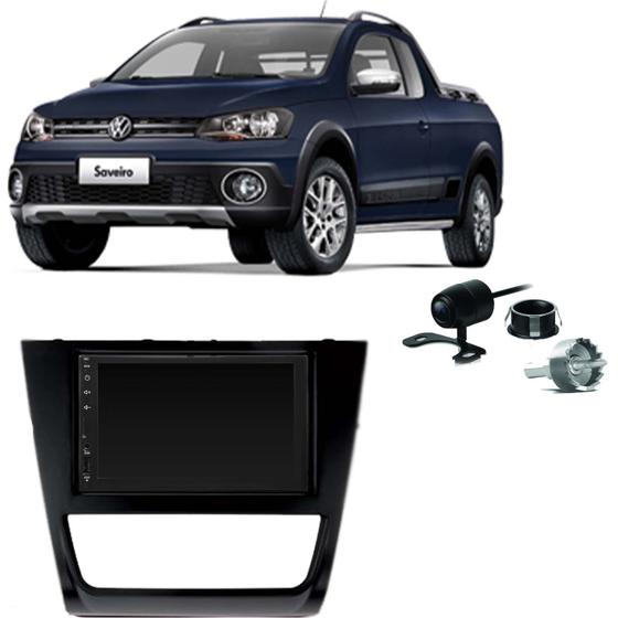Imagem de Central Multimídia Saveiro G6 Mp5 / Mp8 + Moldura + Câmera + Tv