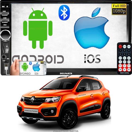 Central Multimidia Som Player Mp5 Android Ios Renault Kwid Life Menor preço em Central Multimidia Som Player Mp5 Android Ios Renault Kwid Life