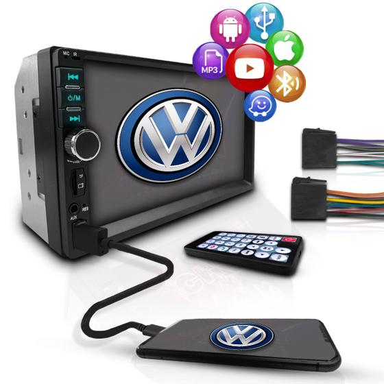 Imagem de Central Multimídia Universal 2 Din Mp5 Bt Espelha Volkswagen