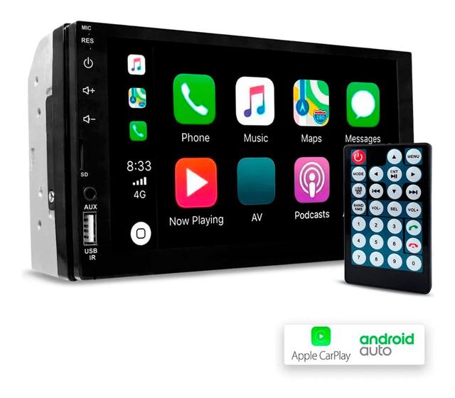 Central Multimídia Universal 7'' Mp10 Carplay Android Auto Menor preço em Central Multimídia Universal 7'' Mp10 Carplay Android Auto