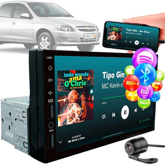 Imagem de Central Multimídia Usb Mp5 Player 7 Pol 1 Din Ford Celta