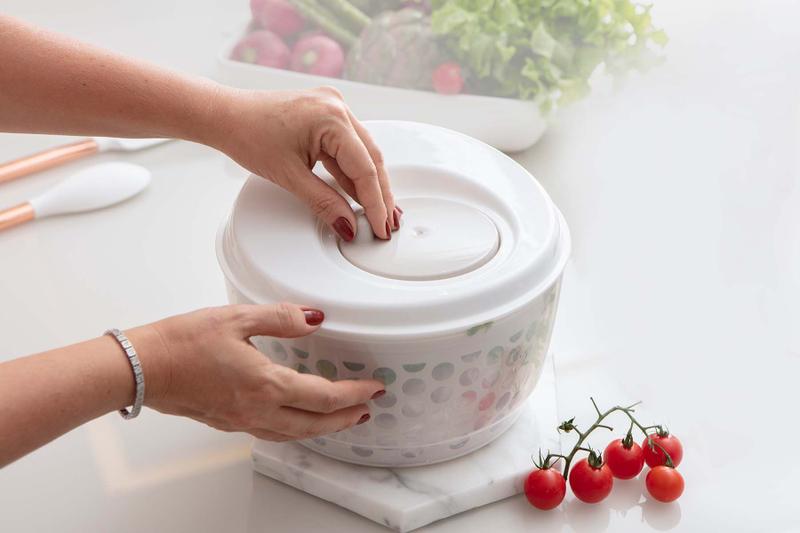 Imagem de Centrífuga De Salada Secador Verduras Manual 3,5 L Branco Paramount