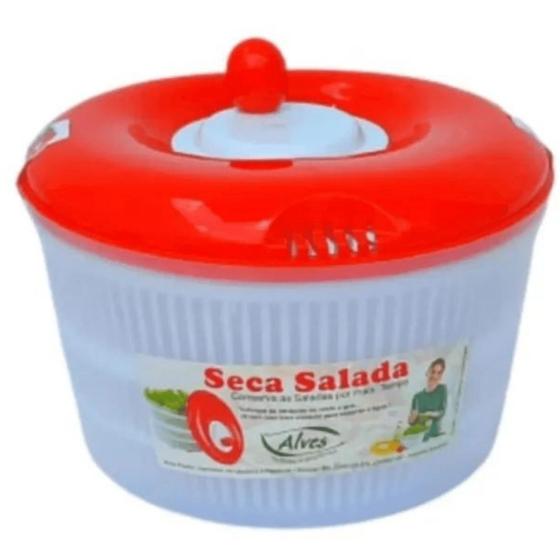 Imagem de Centrífuga e secadora de saladas/verduras manual com cesto