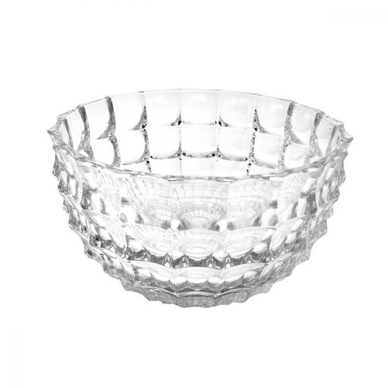 Imagem de Centro de Mesa de Vidro Decorado Potiche Tigela Enfeite Fruteira Objeto de Decoração Saladeira Cristal 22,5cm