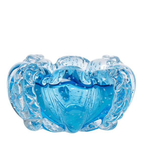 Imagem de Centro de Mesa Decorativo Cachepot Fruteira Murano Squash - Água Marinha