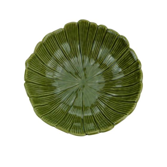 Imagem de Centro de Mesa Decorativo de Ceramica Banana Leaf Verde Lyor