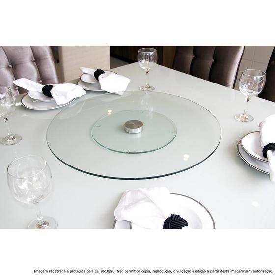 Centro De Mesa Giratório Vidro 60cm Menor preço em Centro De Mesa Giratório Vidro 60cm