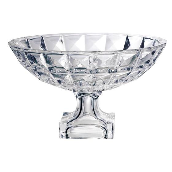 Centro de Mesa L'Hermitage com Pé Aquamarine Cristal 32,5cm Menor preço em Centro de Mesa L'Hermitage com Pé Aquamarine Cristal 32,5cm