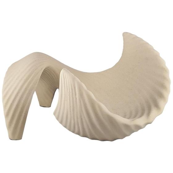 Imagem de Centro de mesa ondulado bege rustico 34cm