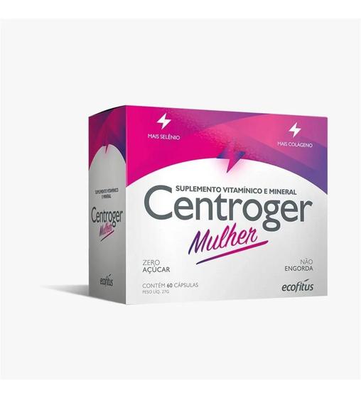 Imagem de Centroger Mulher 60 Capsulas - Rejuvenesce, Anticelulite e Antiestrias - Ecofitus