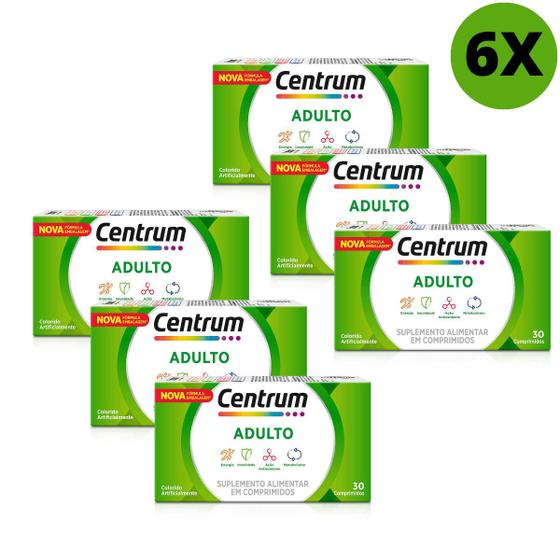 Centrum A-Z 30 Comprimidos Kit Com 6 Unidades Menor preço em Centrum A-Z 30 Comprimidos Kit Com 6 Unidades