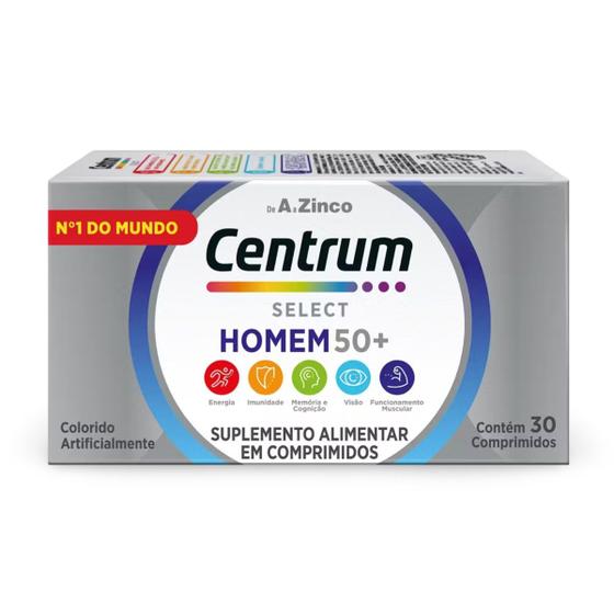 Imagem de Centrum Vitamina Para Homens +50 Anos Select 30 Comprimidos Centrum