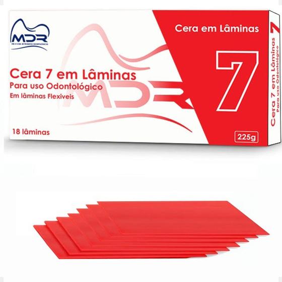 Imagem de Cera 7 Odontologica Com 18 Lâminas Pacote Com 250g - Mdr