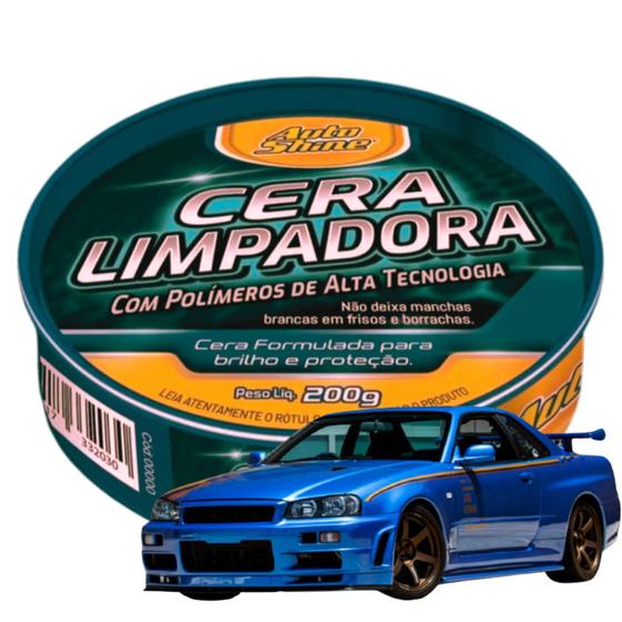 Imagem de Cera Auto Brilho Carnauba Limpadora Proteção Automotiva