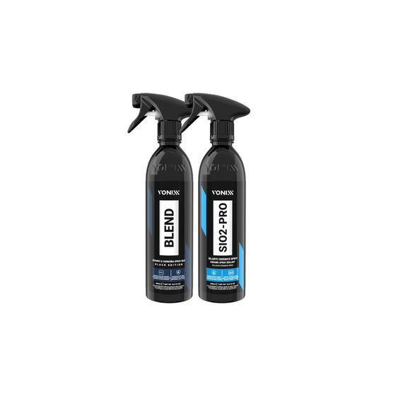 Imagem de Cera Automotiva Blend Black Spray e Sio2 Pro Vonixx Proteção