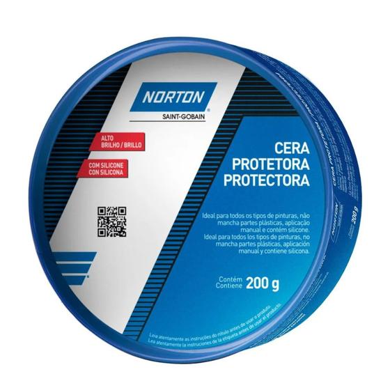 Imagem de CERA AUTOMOTIVA EM PASTA NORTON 200g PARA POLIMENTO COM CARNAUBA - KIT C/ 12 UN.