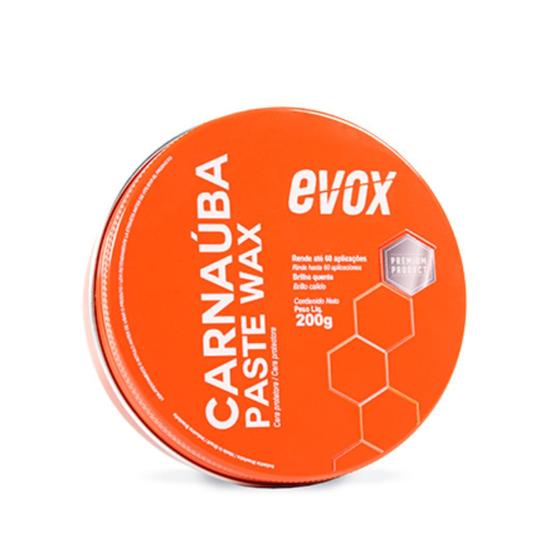 Imagem de Cera Carnaúba Automotiva Toque Aveludado E Proteção Paste Wax 200g Evox