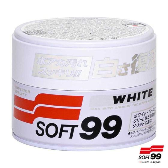 Imagem de Cera Carnaúba Para Carros Brancos WHITE CLEANER 350g Soft99 - SOFT 99