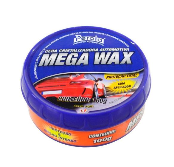 Imagem de Cera Cristalizadora Mega Wax Em Pasta Perola 100 G