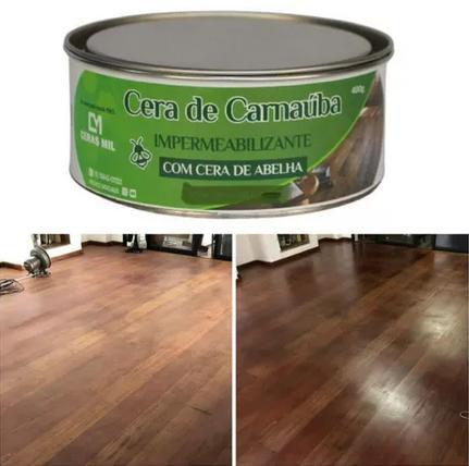 Imagem de Cera De Carnaúba com  Abelha  cor castanho Em Pasta  madeiras, moveis, MDF, moveis rustico e pisos. 