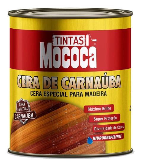 Imagem de Cera De Carnaúba Cor Castanho Para Madeira Hidrorrepelente Mococa 900ml