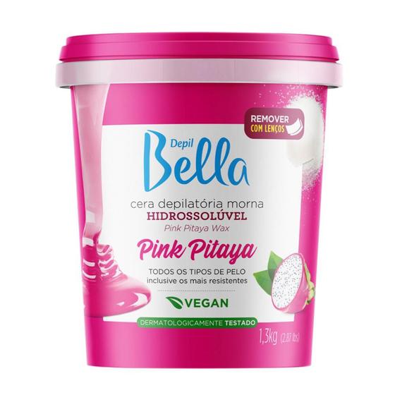 Imagem de Cera Depilação Hidrossolúvel Pitaya Vegano Depil Bella 1,3kg